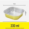 Kashicong Golden Square Aluminum Foil Food Container