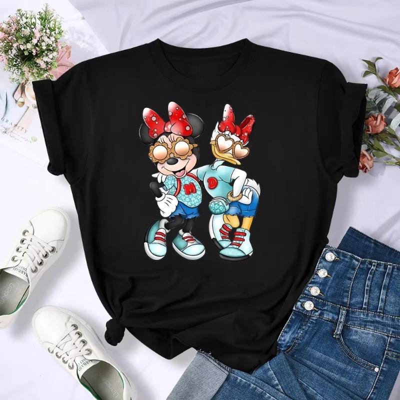 Family Vacation T Shirt Kawaii Donald Duck Print Fashion Clothes Casual Women Tshirt Camiseta Mujer