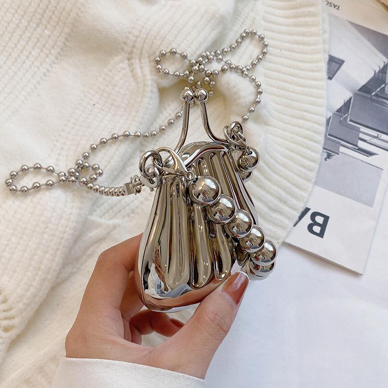 Fashion Metal Lipstick Bag For Women Luxury Dinner Bag Designer Shell Bag High Quality Shoulder Bags Cute Purses Crossbody Bag