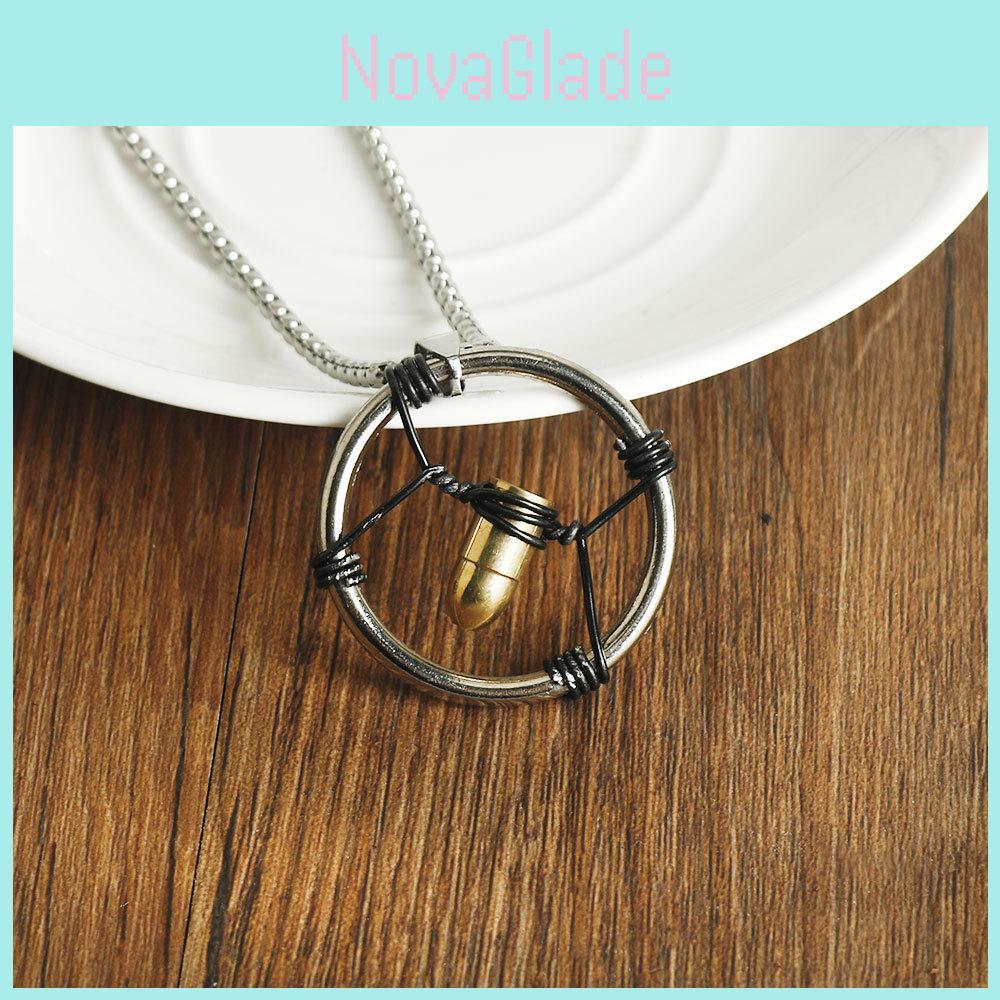Cyberpunk 2077 Long Chain Necklace With Alloy Bullet Head Pendant For Fashion And Casual Wear
