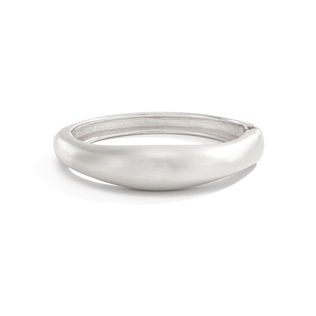 Punk Style Metal Texture Matte Bracelet, Fashion Style Irregular Glossy Spring Buckle Bracelet