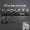 Xiaomi New 133 Keys Gradient Green Shine Through Keycaps Side Printed PBT Keycap Cherry Profile Double Shot for Mechanical Keyboards