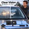 1 Set Microfiber Washable Pad Extendable Handle Cleaning Tool Telescopic Car Windshield Cleaner For Auto Window Glass Care