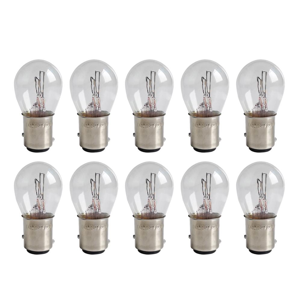 10pcs 1157 BAY15D LED Turn Singal Light Car Boat Reverse Brake Backup Lamp Tail Light Transparent Light Bulb DC12V Accessories