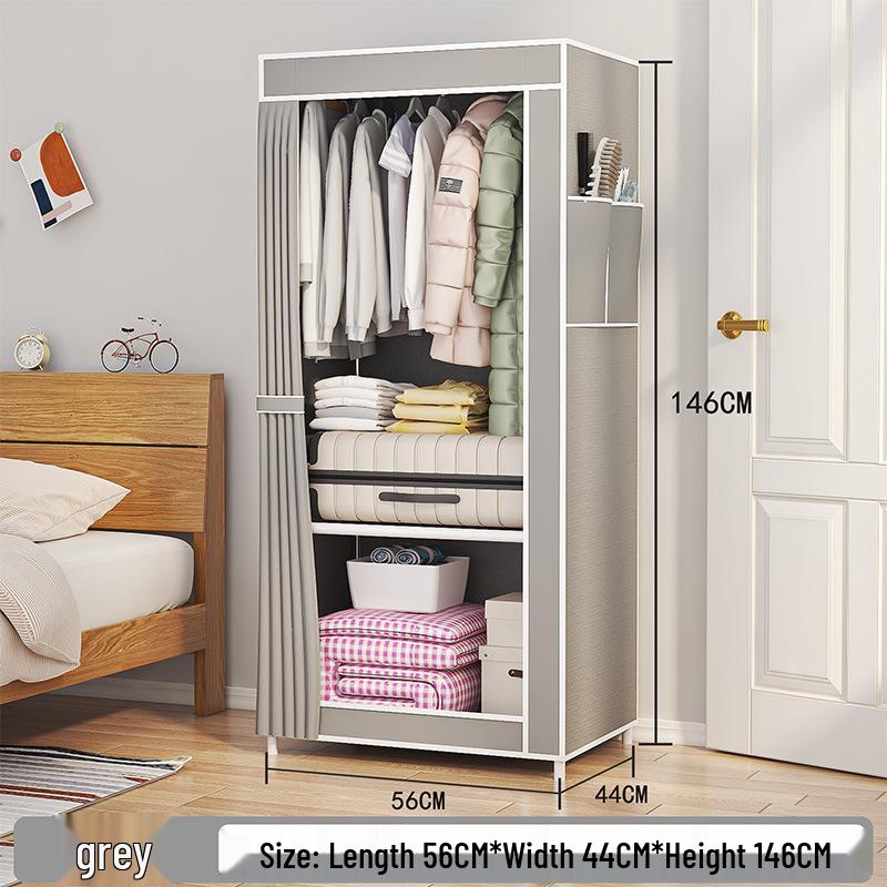 Easy-to-Assemble Bedroom Wardrobe Cabinet for Rental Room Storage