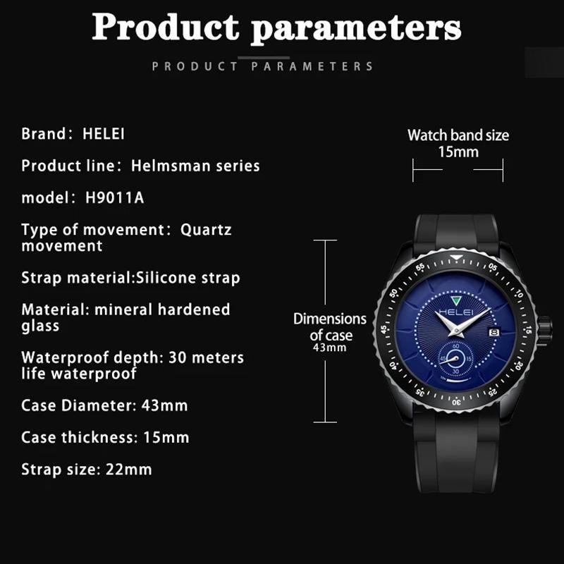 Men Sport Watch Top Brand Luxury Military Waterproof Male Clock Quartz Business Leather Wristwatch
