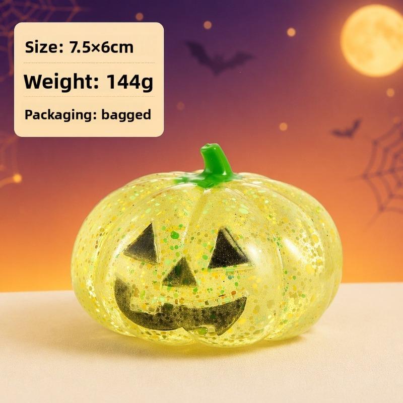 Halloween Pumpkin Head Squeeze Toy, Malt Sugar Stress Relief and Venting Toy, Slow Rebound Toy, Squeeze Toy with Rebound Effect