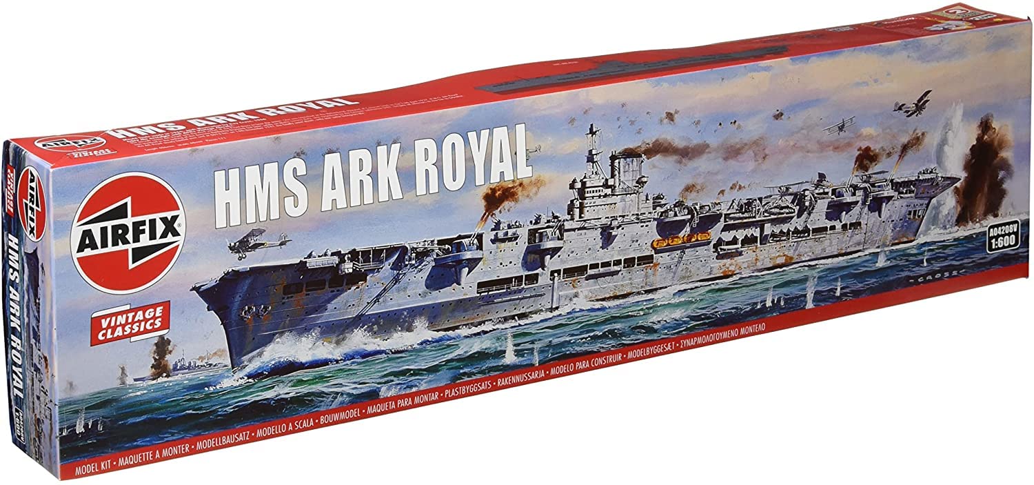 

Airfix Vintage Classics British HMS Ark Royal Plastic Model 1/600 X-4208V