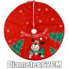 Short Plush Christmas Tree Skirt Xmas Trees Skirts Base Cover Snowflake Santa Claus Snowman Pattern Home Party Xmas Decoration