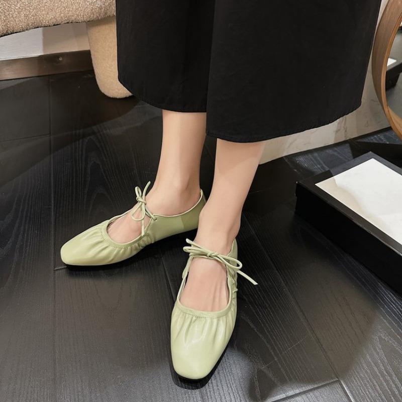 Módní francouzská dámská obuv 2025 Nová móda dámské ploché boty Zlaté s mělkým výstřihem Dámské sandály Značková obuv Špičkové boty Mary Jane