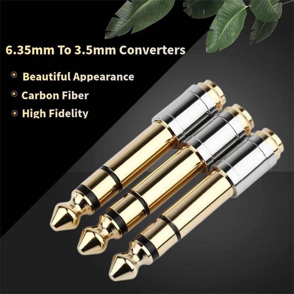 Jack 3.5 To 6.35 Audio Adapter 6.5mm To 3.5mm Jack Converter Male To Female Connector Gold Plating Headphone Microphone AUX Plug