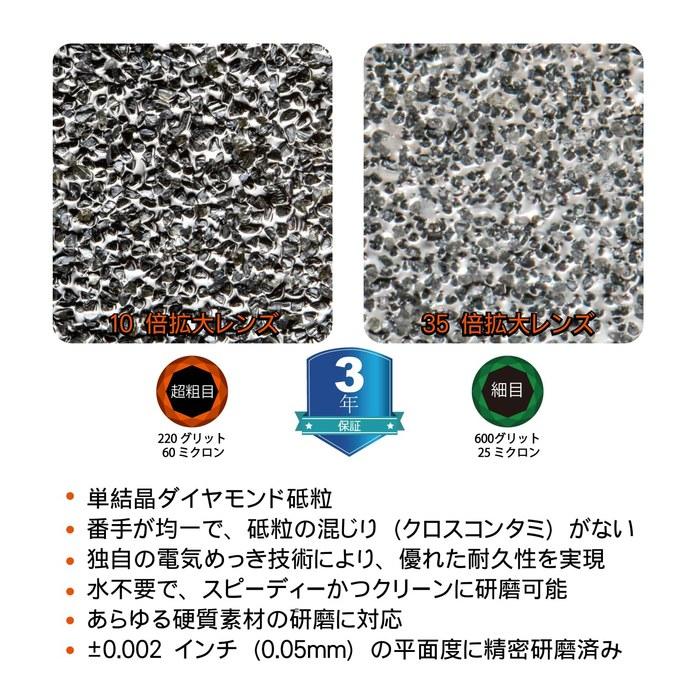 SHARPAL 163N Double Diamond Sharpening Stone Set - Knife, Axe, Scissors - Coarse 220#/Fine 600# - with Non-Slip Base & Angle Guide (200mm X