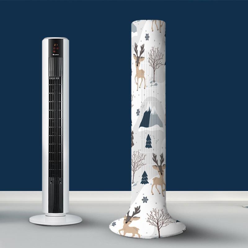 Langlebige elastische Bodenventilator-Staubschutzhülle - Maschinenwaschbar, Vollständig umwickelter Staubschutz für Tischventilatoren