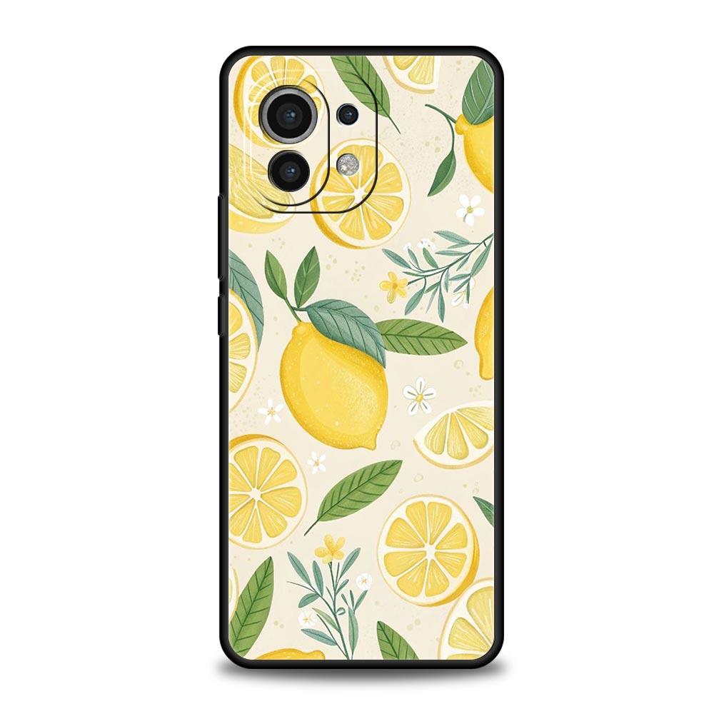 Summer Fresh Fruit Lemon Print Phone Case Cover for Xiaomi Mi 17 Pro Max 15 14 13 12 11 Ultra 15T 14T 13T 12T Pro Lite Soft TPU