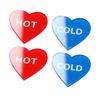 2 Pairs Acrylic Hot Cold Sign Waterproof Self-adhesive House Kitchen Bathroom Office Water Temperature