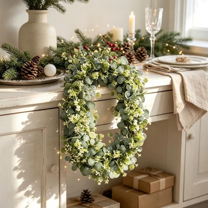 Artificial Greenery Foliage Vine Plant Christmas Outdoor Holiday Party Store Wedding Garland Home Wall Arch Diy Decorative Gifts