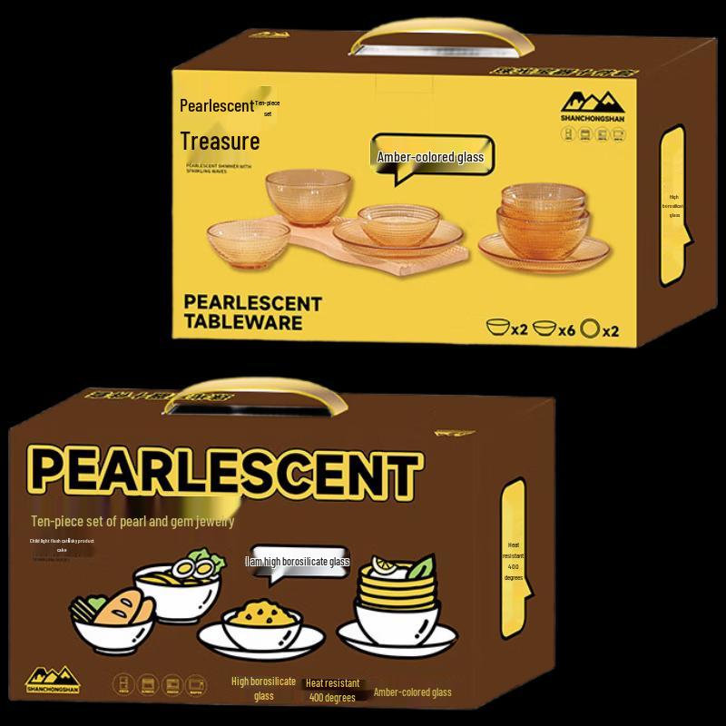 Elegant Glass Gift Tableware Set (10-Piece)