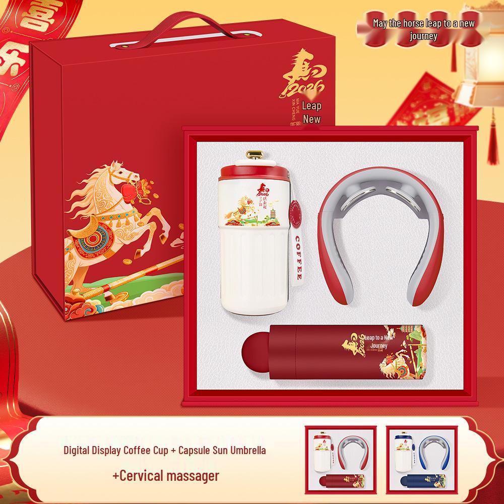 Year of the Horse Luxury Coffee Thermos Set – Ideal for Corporate Gifts, Events, and Client Appreciation
