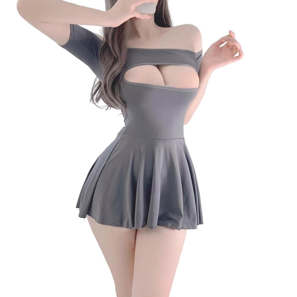 Žena Off Shoulder Tight One Short Cosplay Mini Shoulder Mini One Popular [harukita] Učitel, sekretářka, OL, Učitel, Cosplay, Šaty, Sexy, Kousek,