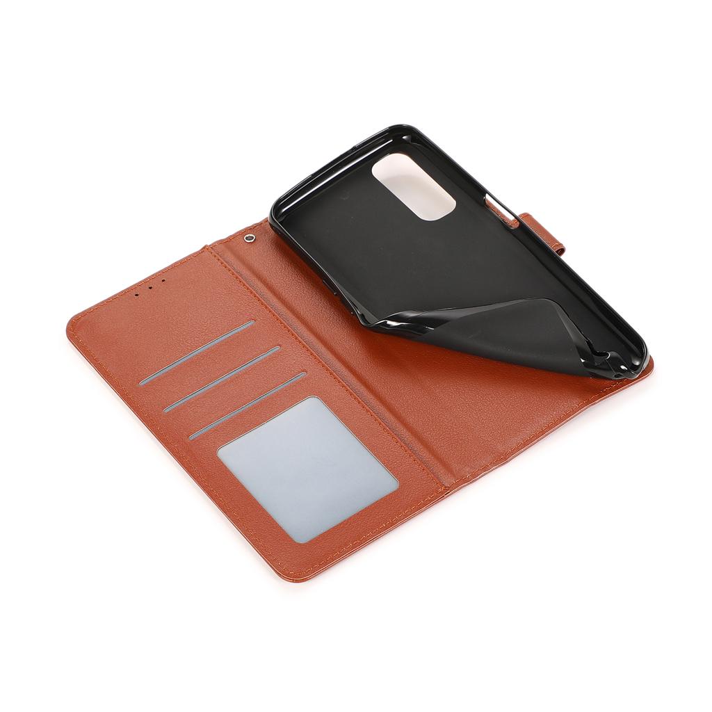 For Realme C65 4G Case Wallet Stand View PU Leather Phone Cover with Wrist Strap