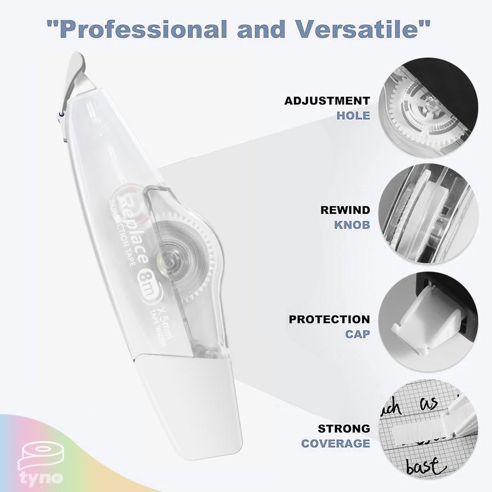 Single Piece 8m5mm Correction Tape Clear Student Kawaii Tape Adorable Modification Corrector Tape Office School Stationery Supplies