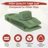 TIXIPEM Tarp Clips Heavy Duty Rock Clips [15pcs] - For Use with Camping Tarps, Awnings, Covers, Pool Covers, Boat Covers, Etc. - [Army Green - 3.3 Inc