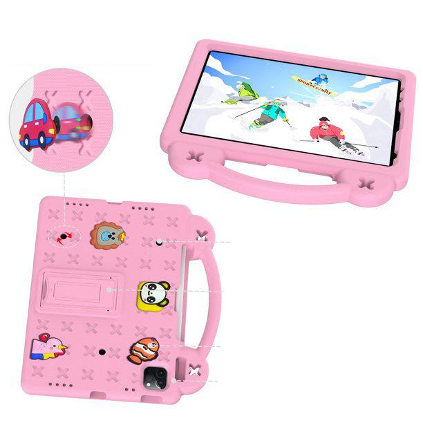 Hülle für iPad 11" 2025 A16 (11. Gen.) / iPad 10,9" 2022 (10. Gen.), Süße Muster, mit Ständer, Rosa