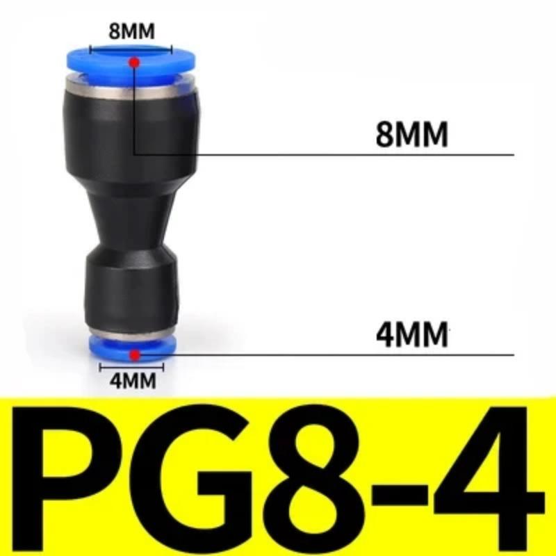 1PC PU PG Pneumatický rychlospojka Plastová hadice Vzduchová trubka 4 6 8mm 10mm 12mm 14mm 16mm Přímá Redukující plyn Rychlé připojení
