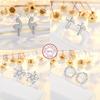 925 Sterling Silver Cross Stud Earrings For Women High Quality Exquisite Student Girlfriend Jewelry Accessories Heart Gift