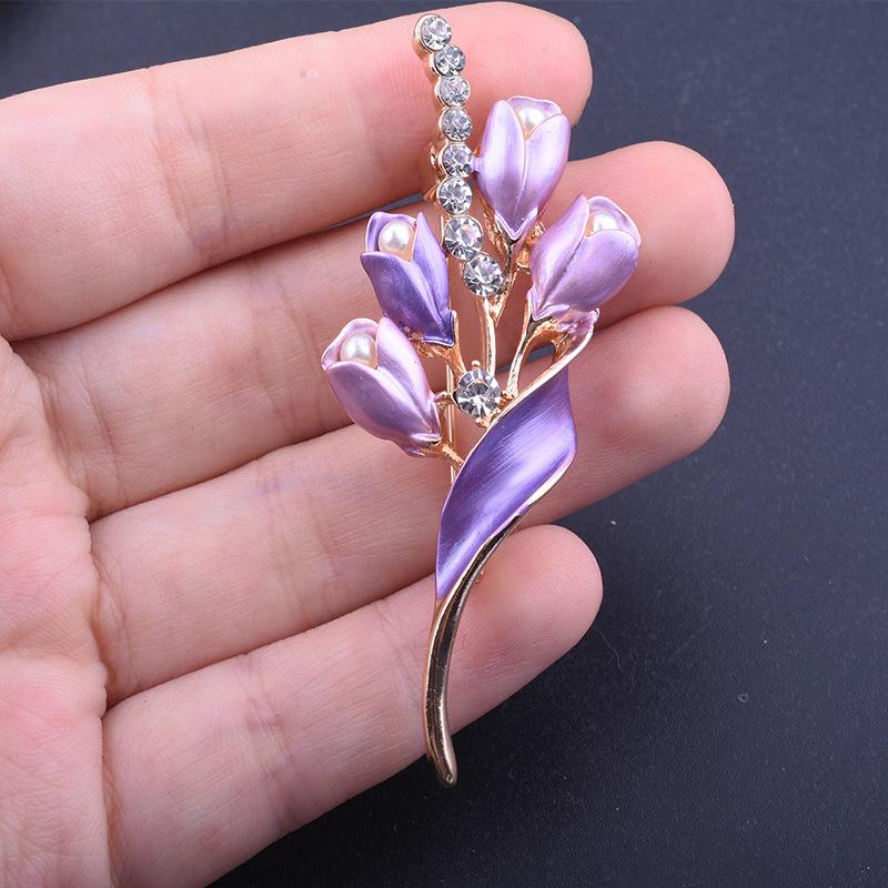 [HS][LA]1Stk Mode Elegant Blume Tulpe Brosche Für Damen Kleidung Mantel Schmuck Zubehör Geschenk