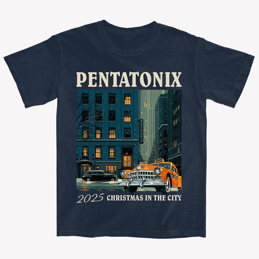 Pentatonix 2025 Christmas in the City Tour Shirt Blue Navy Unisex S-5XL 1V0683 Unisex T-Shirt XXXXL