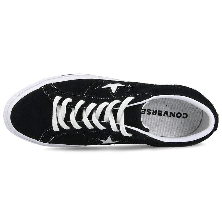 Converse Low One Star Czarne Zamszowe 158369C