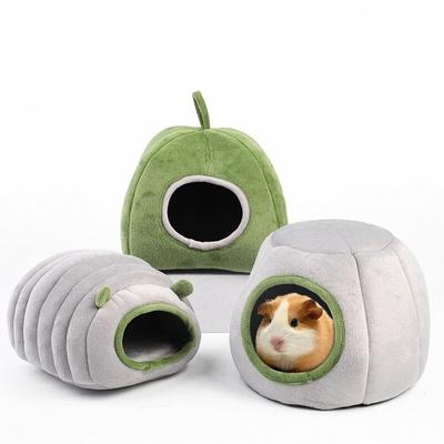 Small Pet Cotton Nest Semi-enclosed Windproof Warm House Fleece Cushion Comfortable Bed Hedgehog Yurt Hamsters Accessories