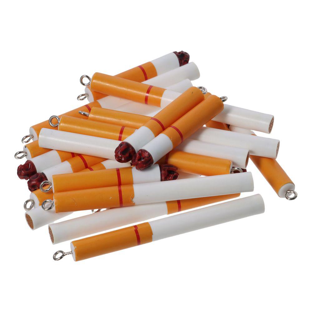 Resin Resin Pendant Charms 7.7*0.8cm 3D Cigarette Charms Pendant  For Craft Making
