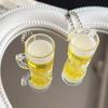 Small Beer Bottle Keychain Sturdy Resin Materials For Everyday Use