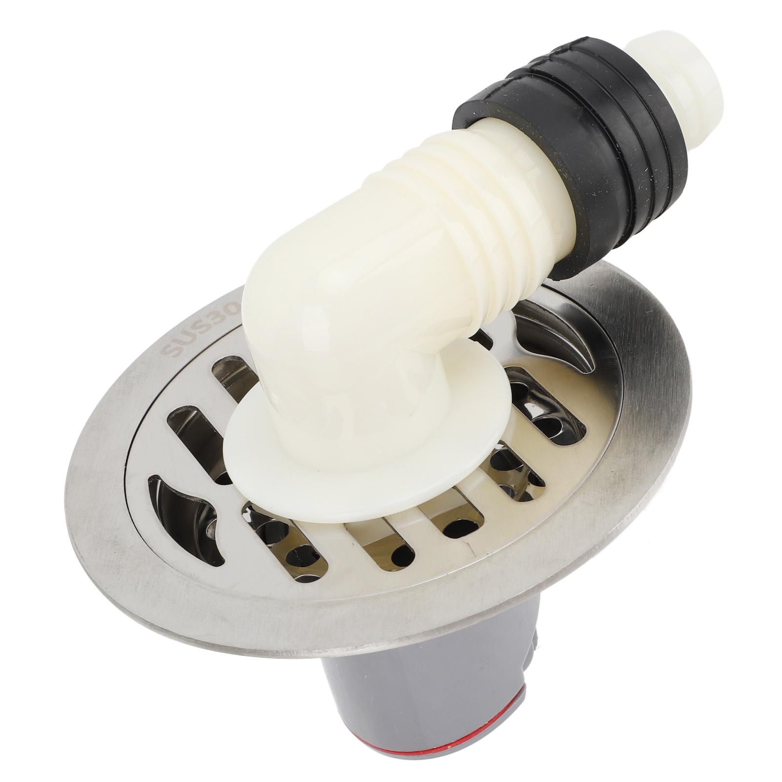 

10cm Round Floor Drain Kit Stainless Steel Odor Prevention Shower Drain Bathroom Hair Strainer 50‑75mm Pipes