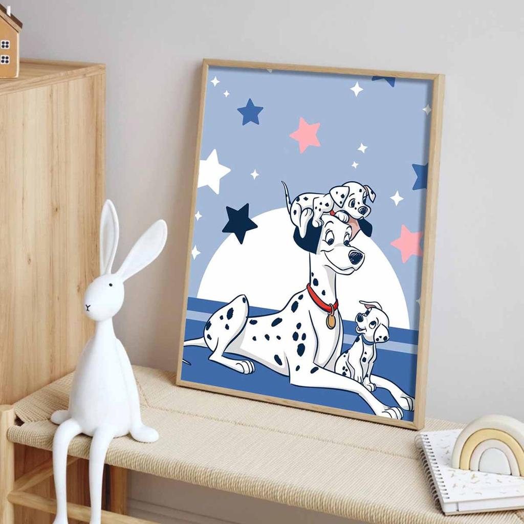DIY Diamond Painting The Spotted Dog and His Son Cross Stitch Kit Mosaic Art Diamond Painting Full Circle Diamond Home Decoration