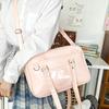 Japanese JK Uniform Bag Shoulder Messenger Commuter College Style Student Bag Love Backpack Student Soft Girl PU Female Bag