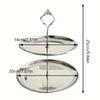 2/3 Layer Stainless Steel Fruit Stand Easy to Use Dessert Display Holder Cake Dessert Tray  Kitchen
