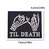 Punk/Horror Skull Letters Embroidery Patch Iron On Patches For Clothing Thermoadhesiv Patches On Clothes DIY Decorate Badges