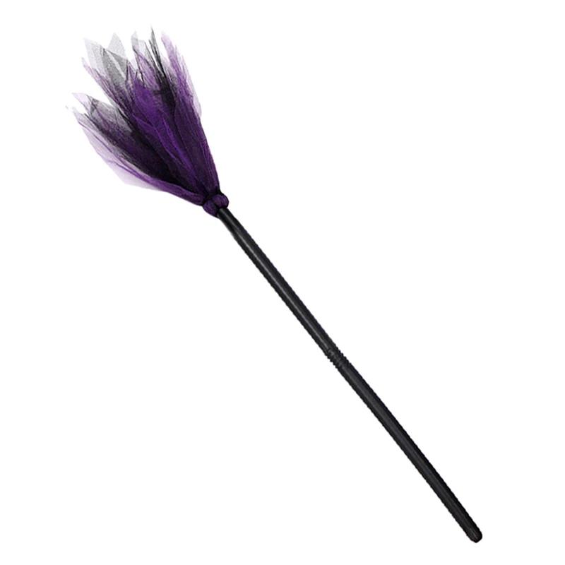 Halloween Party Witch Broom Kids Plastic Cosplay Flying Broomstick Props For Masquerade Halloween Cosplay