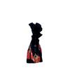 Frilled Made in Japan Ballerina Pouch, Gobelin, - - (Black Ballerina/Red Dress) "Belle Blanche"