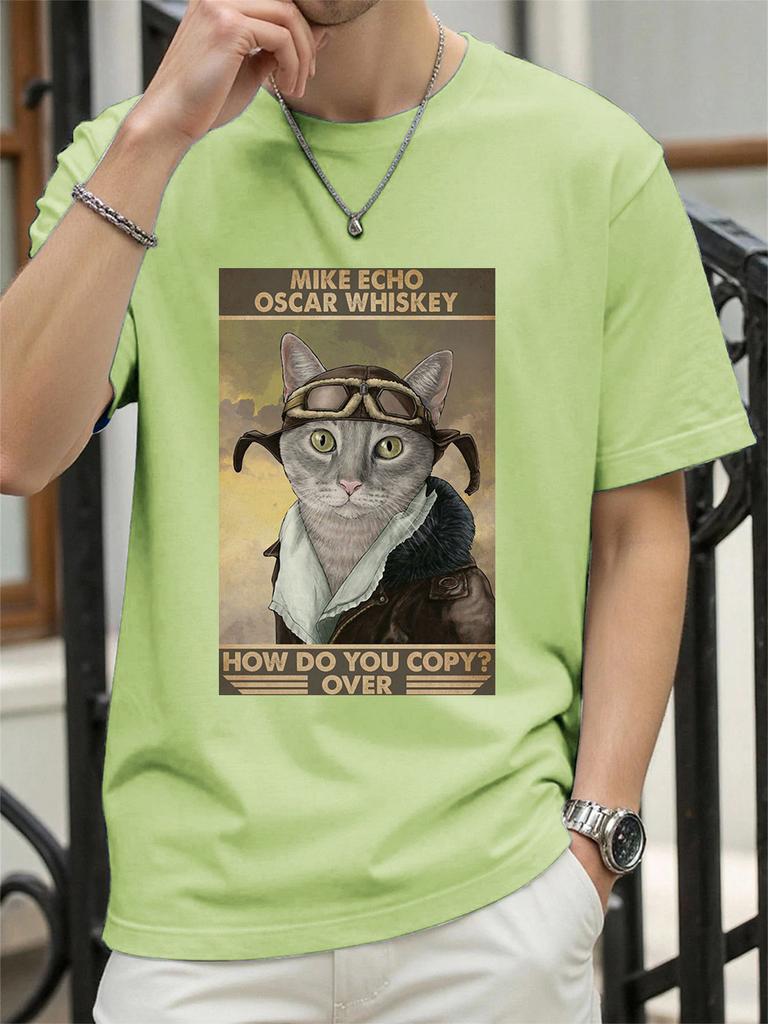 Retro Styled Cat Calling Out Prints TShirts Womens Summer Cotton Tops Loose ONeck Soft Short Sleeve T Shirts Casual Clothes