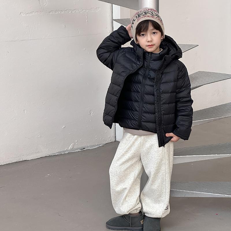 Children's white duck down parent-child ribs down jacket with thermal padded jacket jacket/vest
