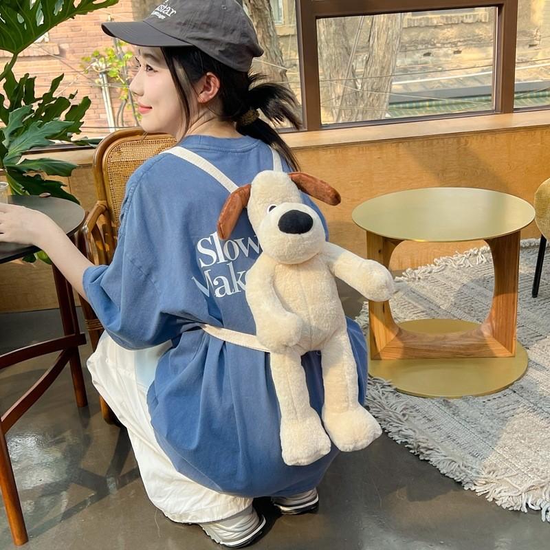 Plush Backpack Wallacegromit Wear Clothes Dog Bag Cartoon Toy Kids Gift Cute