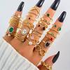 Simple Colored Beach Ring - Retro Butterfly Ring Set Combination