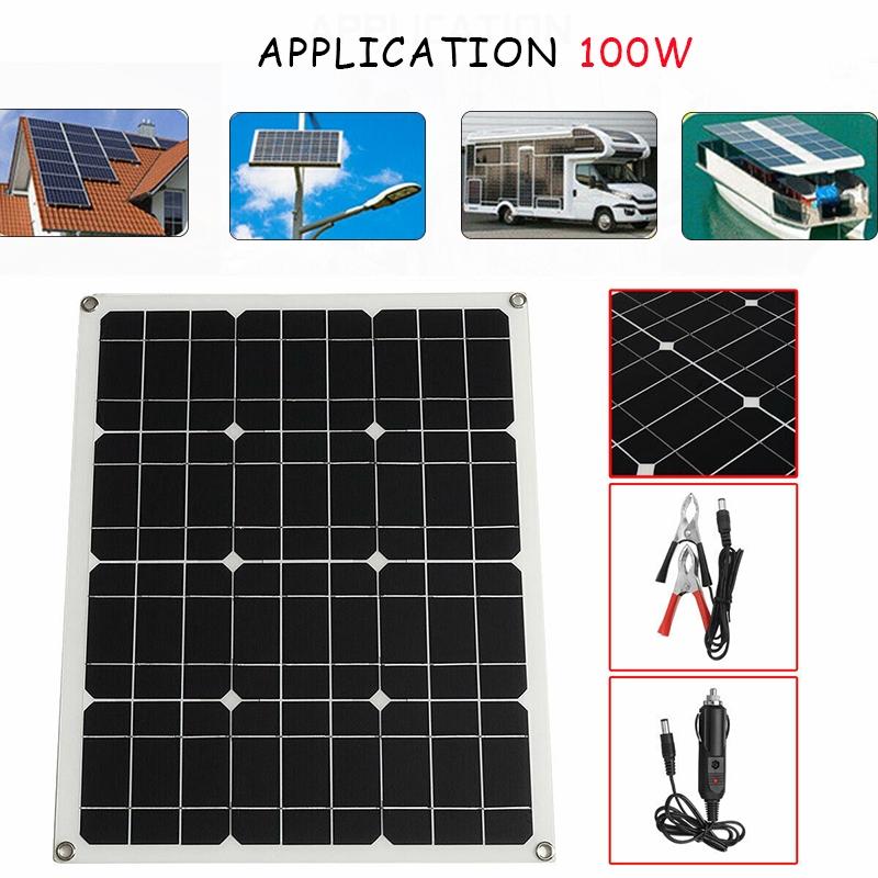 18V 120W Solar Panel Dual USB Power Bank Board And Car Charger 10A Solar Panel Regulator Charger Controller Outdoor Camping