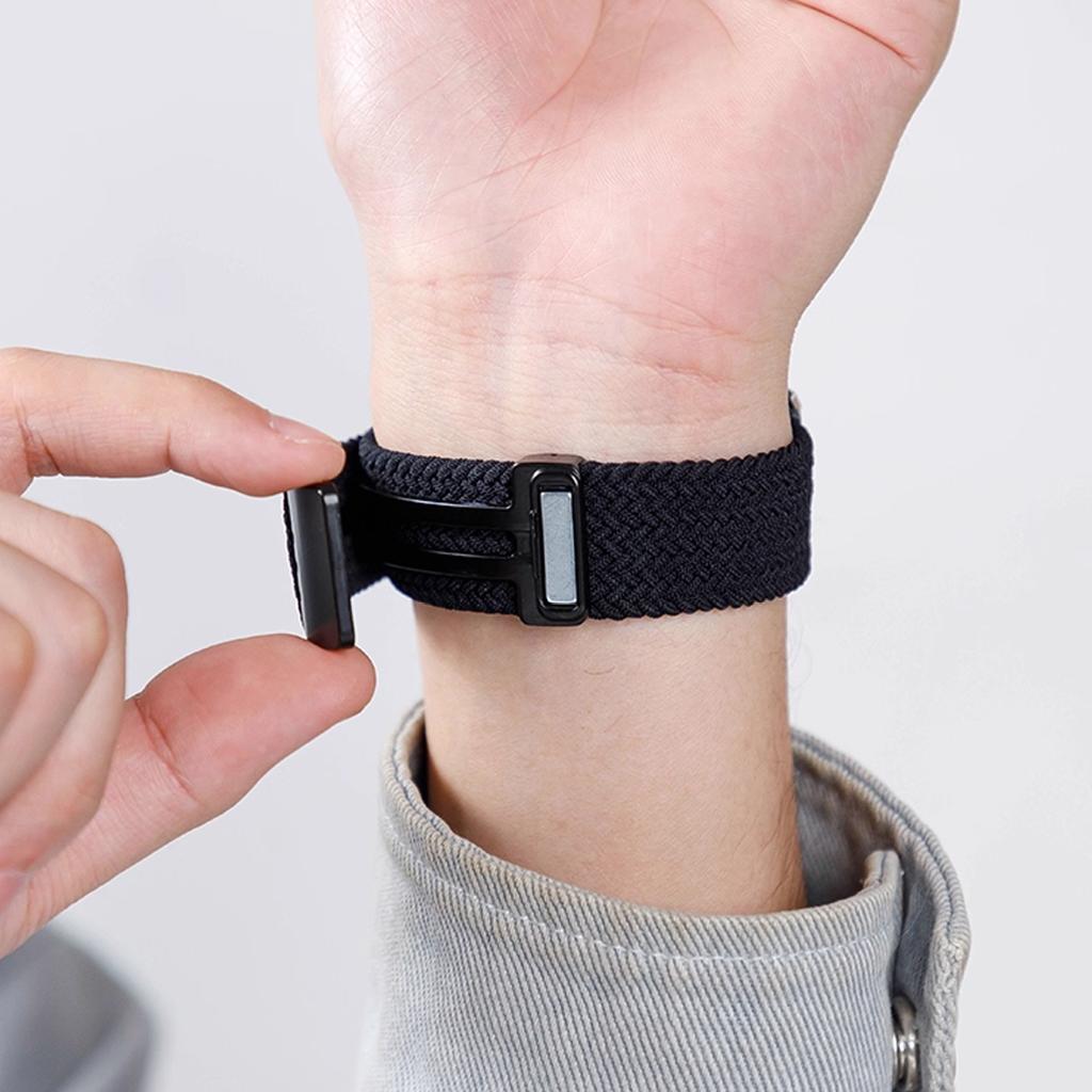 Braided Nylon Band for Samsung Galaxy Watch 8/8 Classic 46mm Magnetic Buckle for Galaxy Ultra 2025/7 47mm Colorful Sport Strap