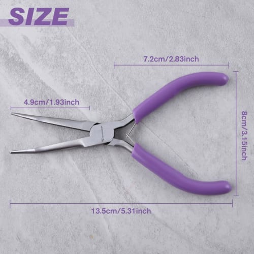 SPEEDWOX Bent Nose Pliers, Needle Nose Pliers, Bent Type, Needle Remover, Mini Bent Nose Pliers, Needle Nose Pliers, Micro Nose Pliers, No Grooves, No