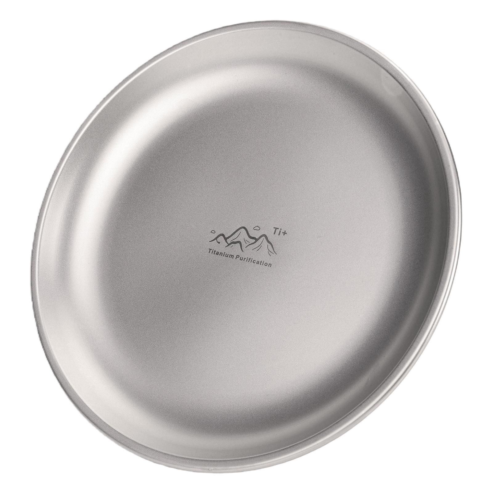 Titanium Purification Plate Backcountry Dinnerware Rust Proof Stackable Camping Tray Outdoor Fruit Salad Plate Camping Supplies